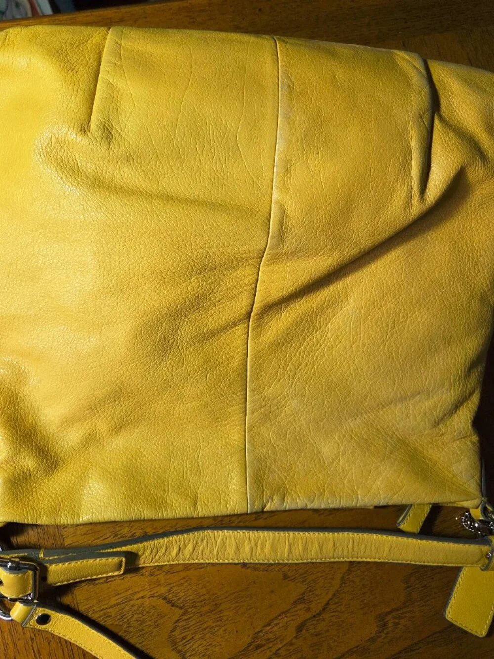 Yellow Coach Crossbody Hobo Bag